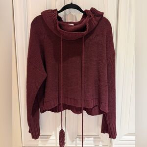 Xhilaration Maroon Cowl Neck Sweater